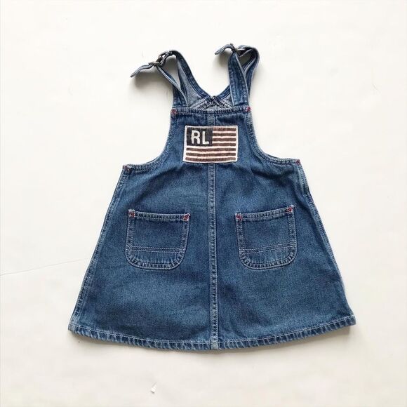 Vintage Ralph Lauren logo denim dress L(12-18m) - Picture 1 of 5